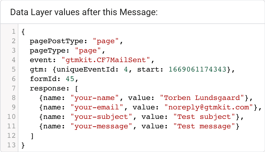 Contact Form 7 data layer